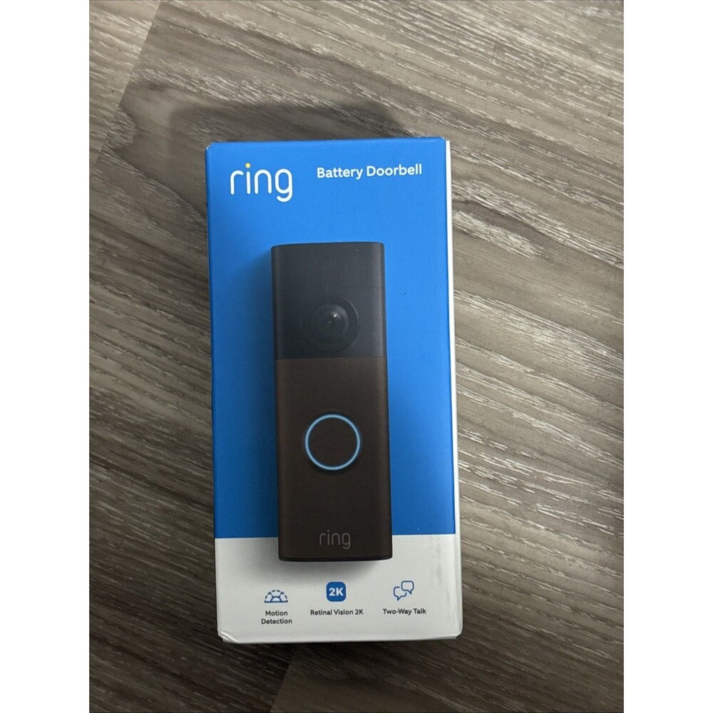 Ring Battery Doorbell Retinal 2K in Matte Mocha (2nd Gen) - New Sealed